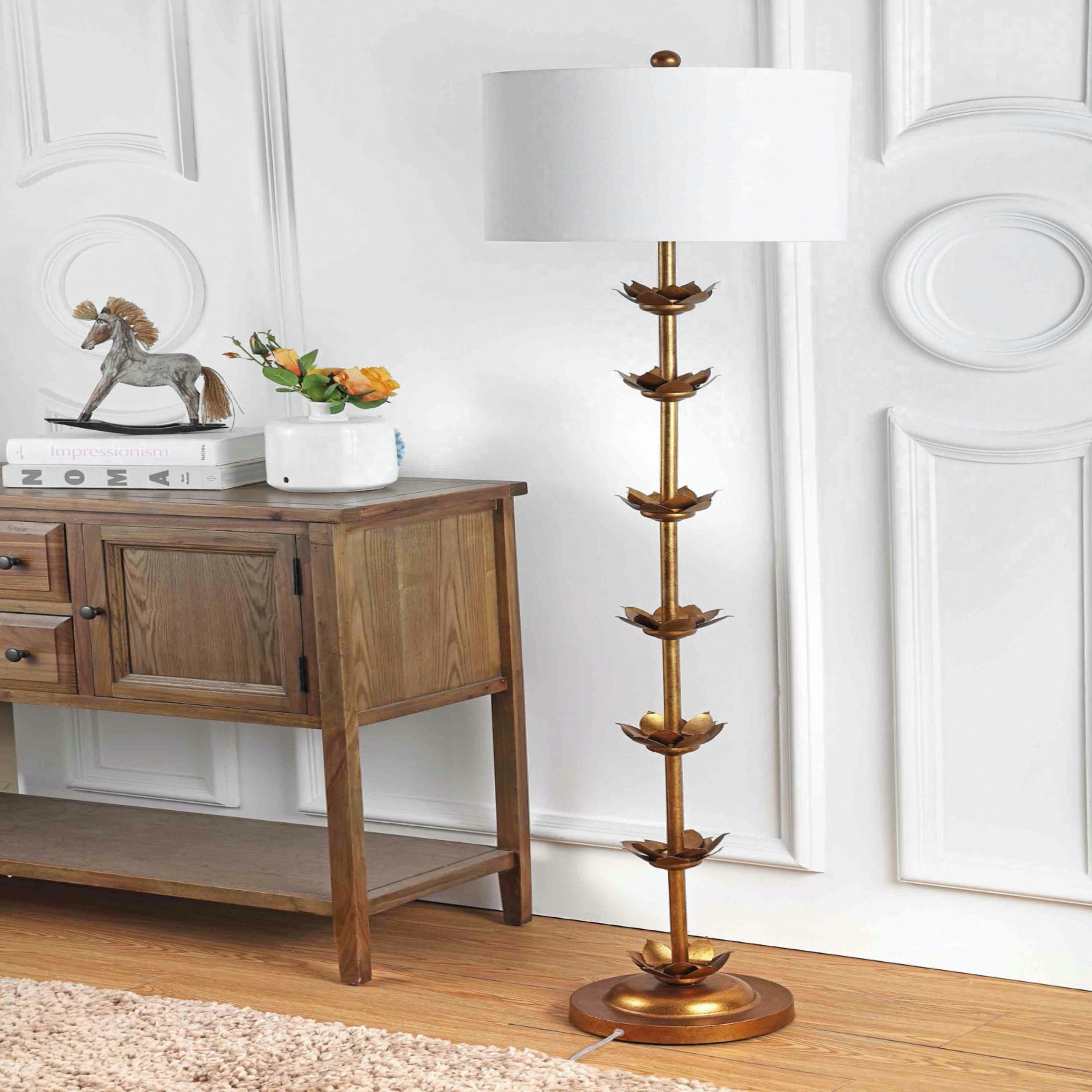 Safavieh landen leaf floor clearance lamp