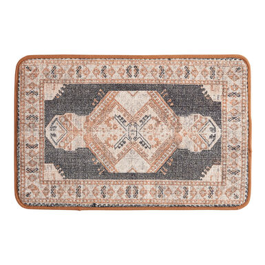 Alicia Black And Rust Memory Foam Bath Mat Alicia Black And Rust Memory Foam Bath Mat