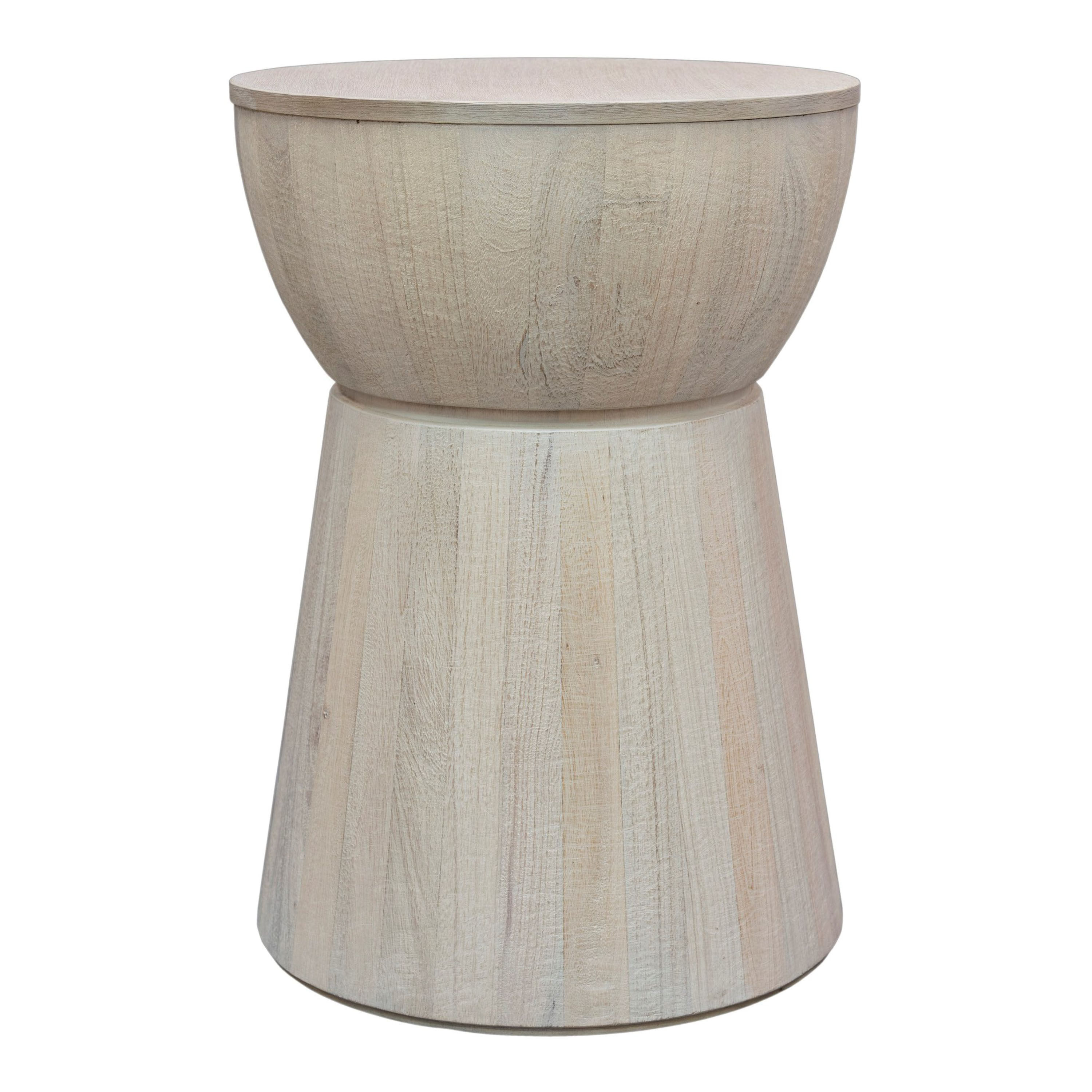 Wooden drum deals side table