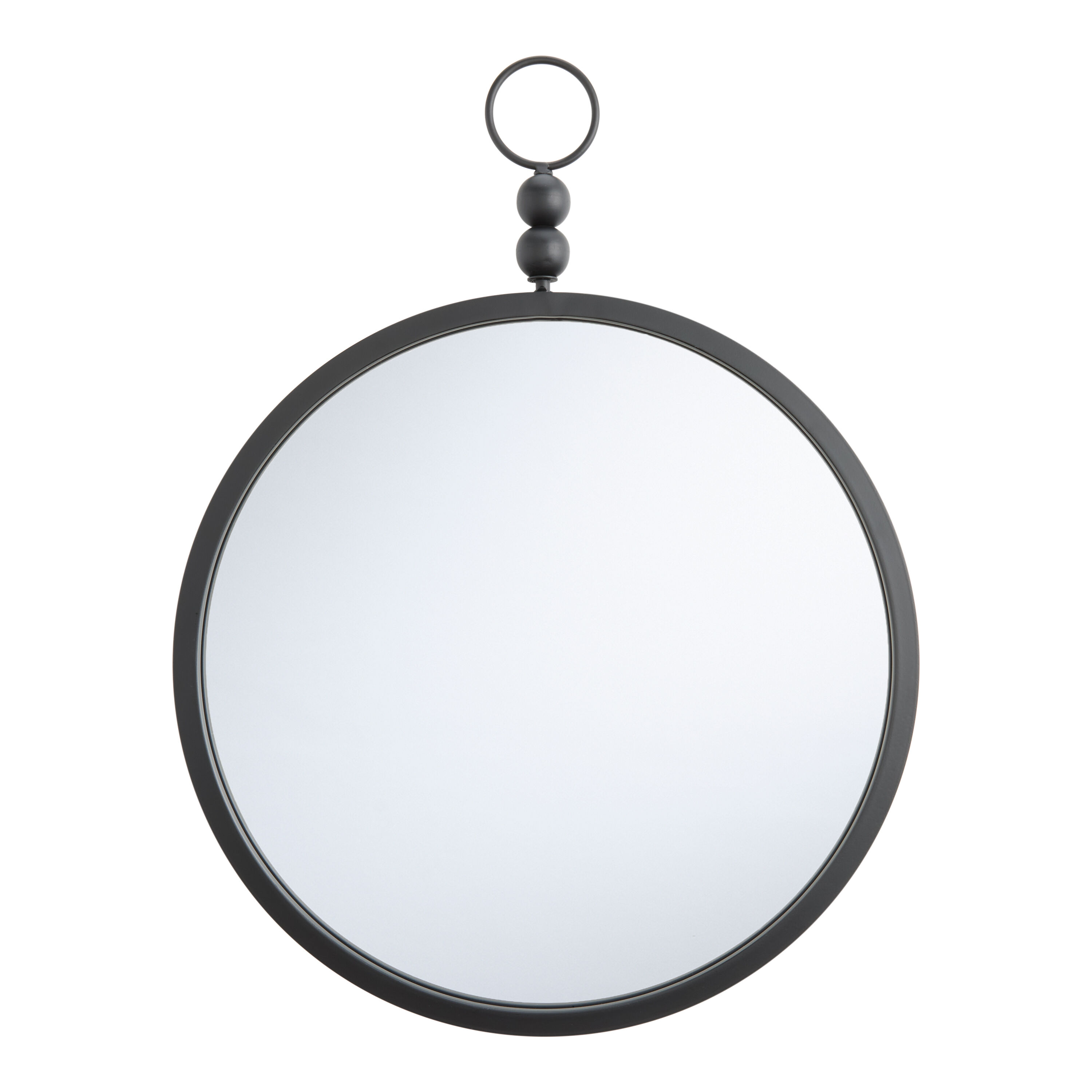 Round Black Metal Modern Wall Mirror image number 0