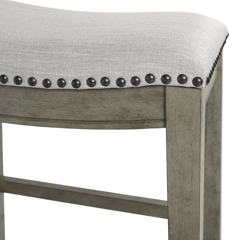 Jayceson Antiqued Upholstered Counter Stool Set of 2 image number 3
