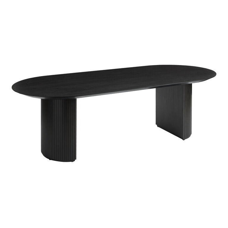 Russo Extra Long Oval Fluted Wood Dining Table