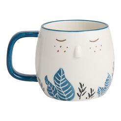 Floral Face Hand Painted Ceramic Mug