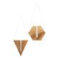 Modern Wood Geo Hanging Test Tube Vase Collection image number 0