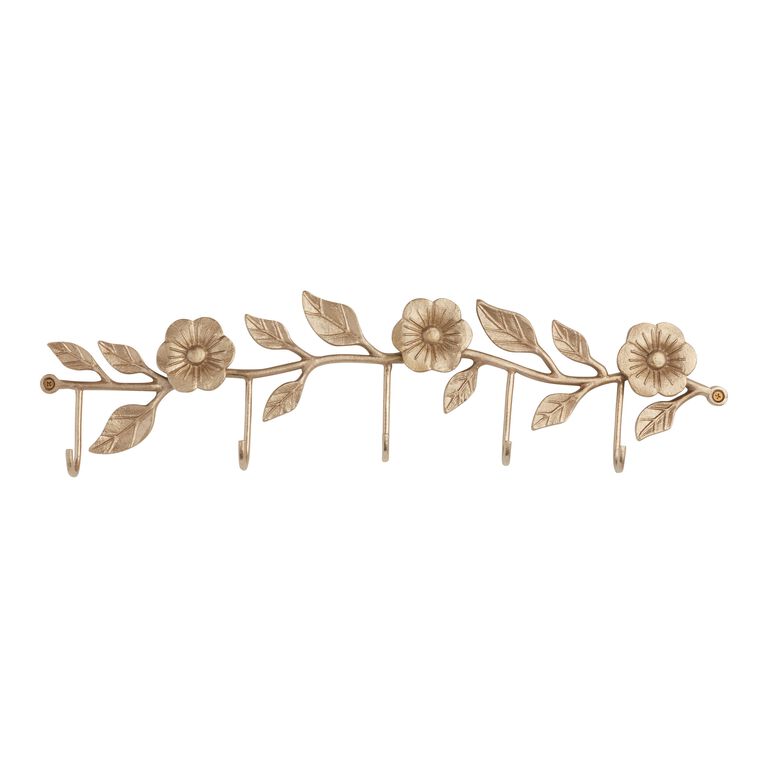 Antique Gold Metal Floral Wall Rack by World Market