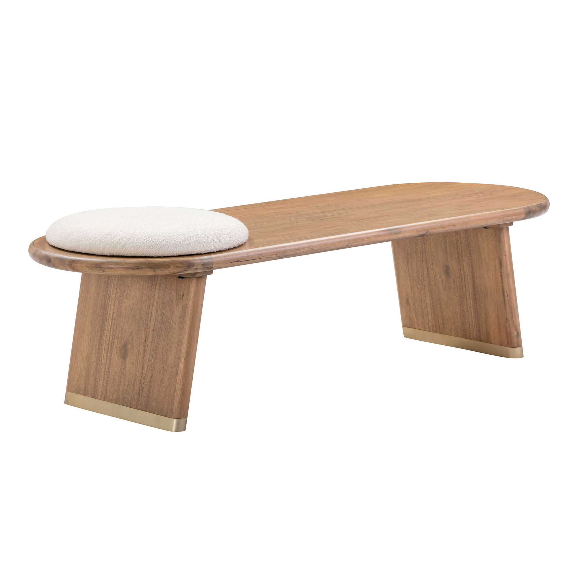 Outdoor wooden hotsell bench with cushion