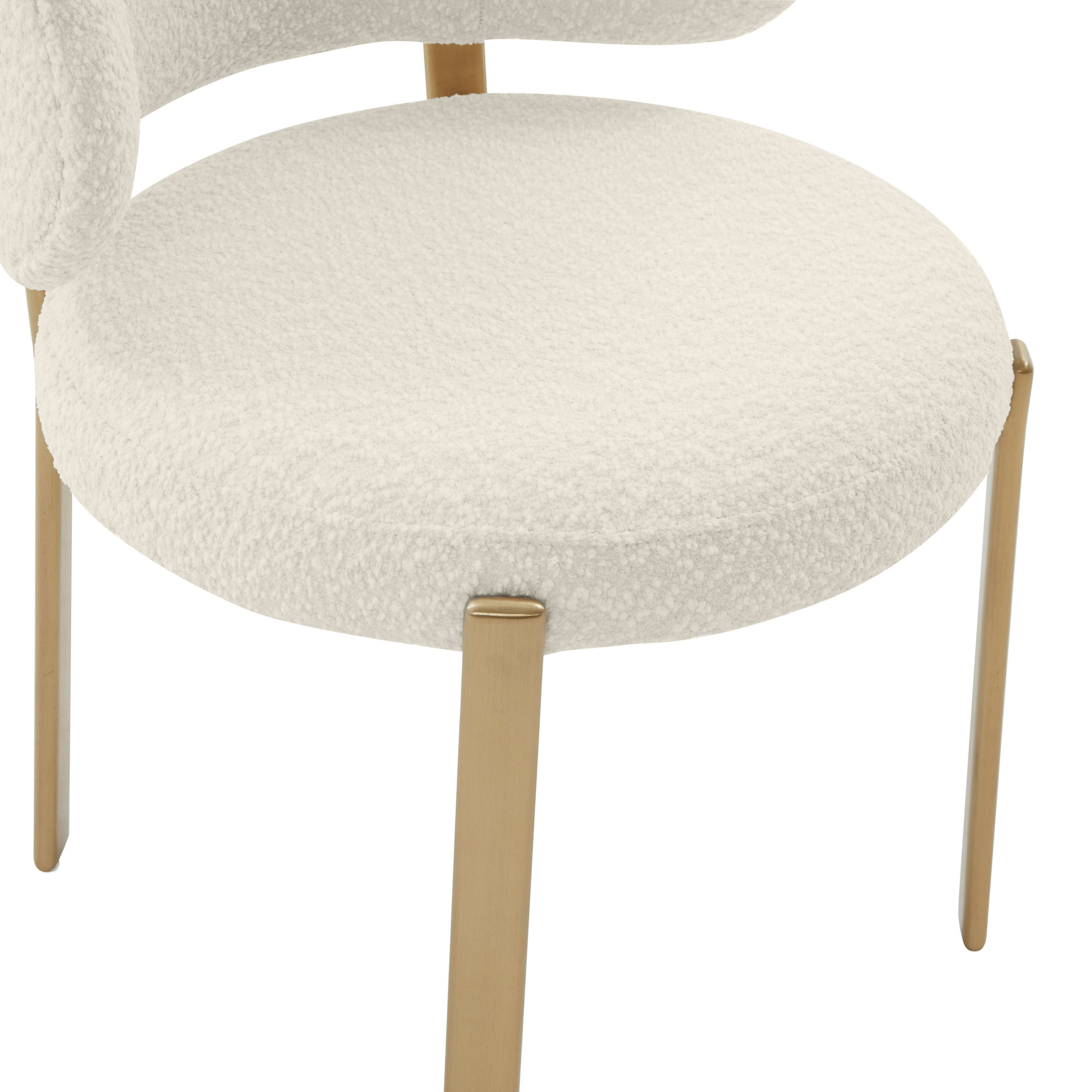 Porter Boucle Curved Split Back Upholstered Dining Chair image number 4