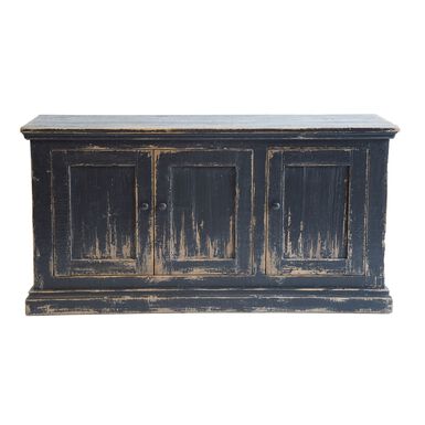 Coburg Antique Black Reclaimed Pine 3 Door Storage Cabinet Coburg Antique Black Reclaimed Pine 3 Door Storage Cabinet