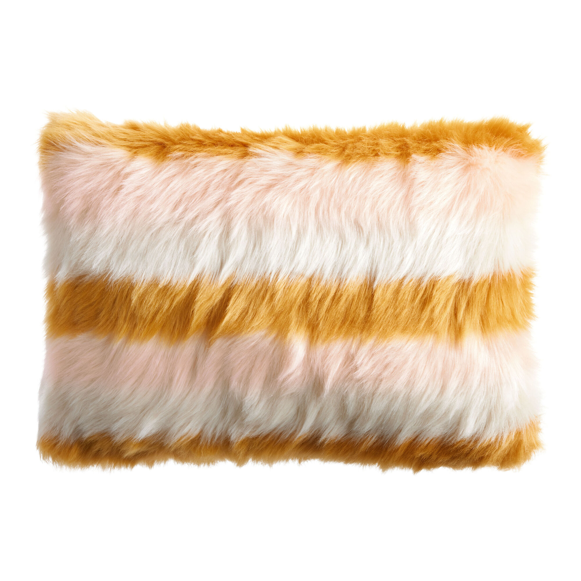 Faux fur lumbar pillow on sale