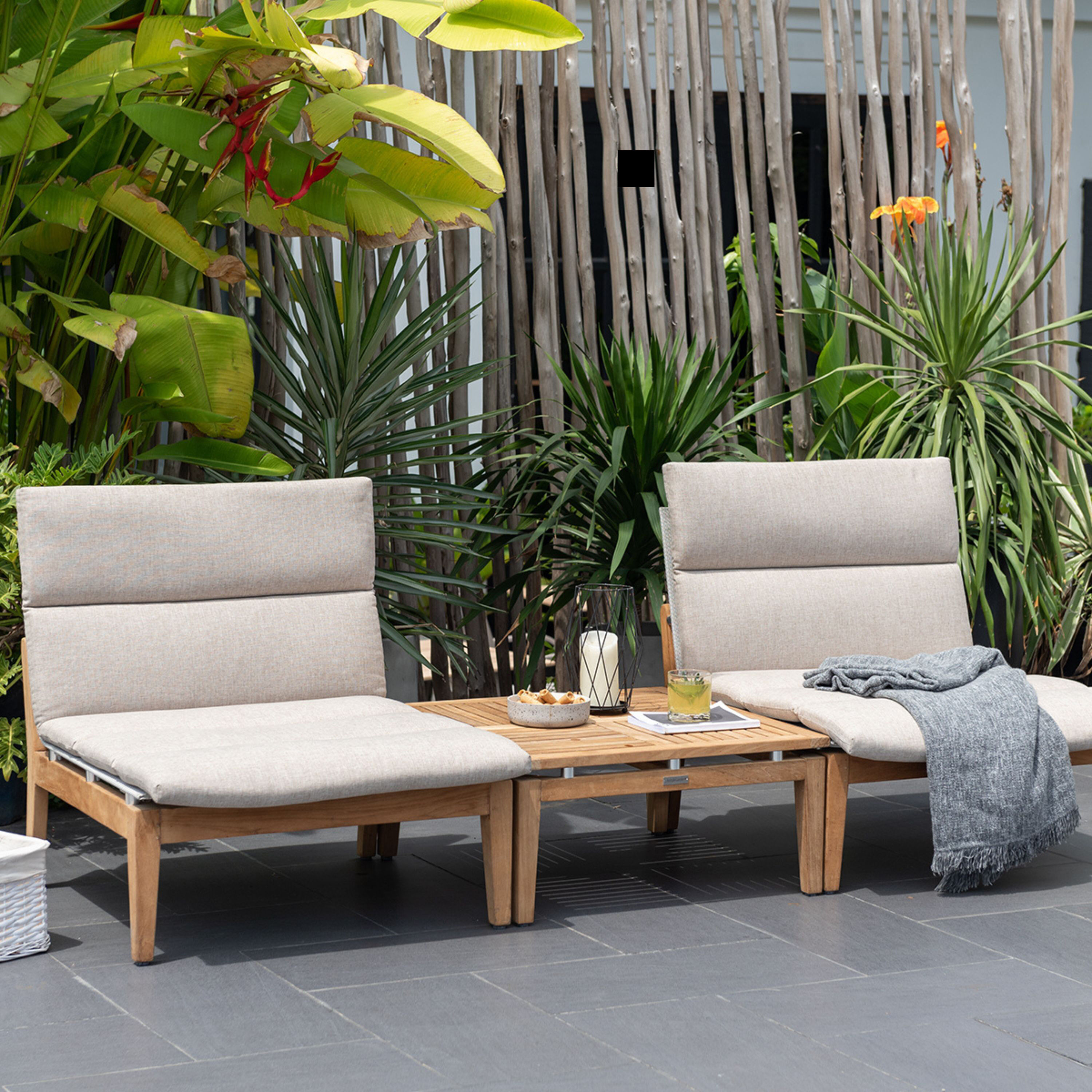 Largent 3 piece teak seating group best sale