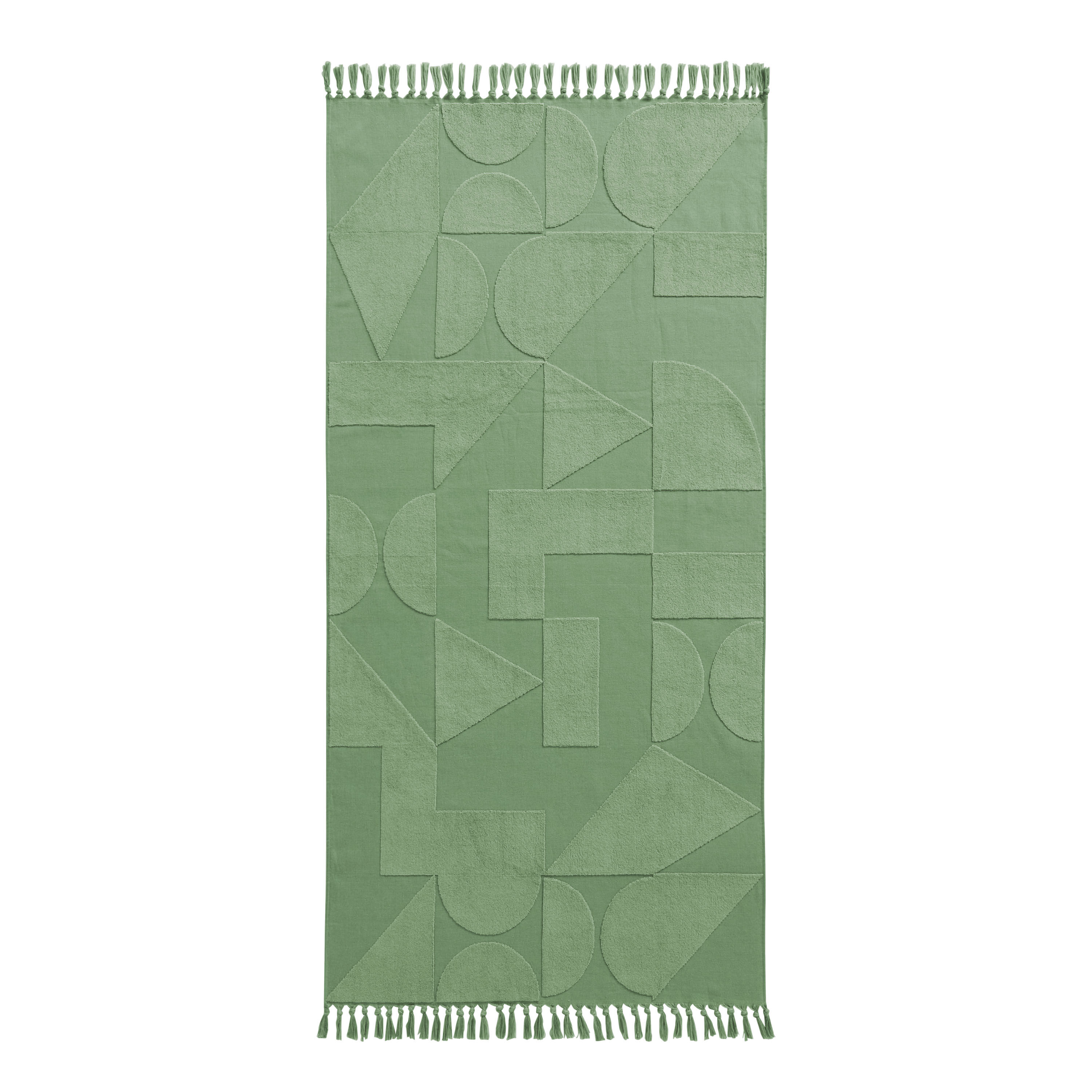 Harlow Green Sculpted Geometric Beach Towel World Market