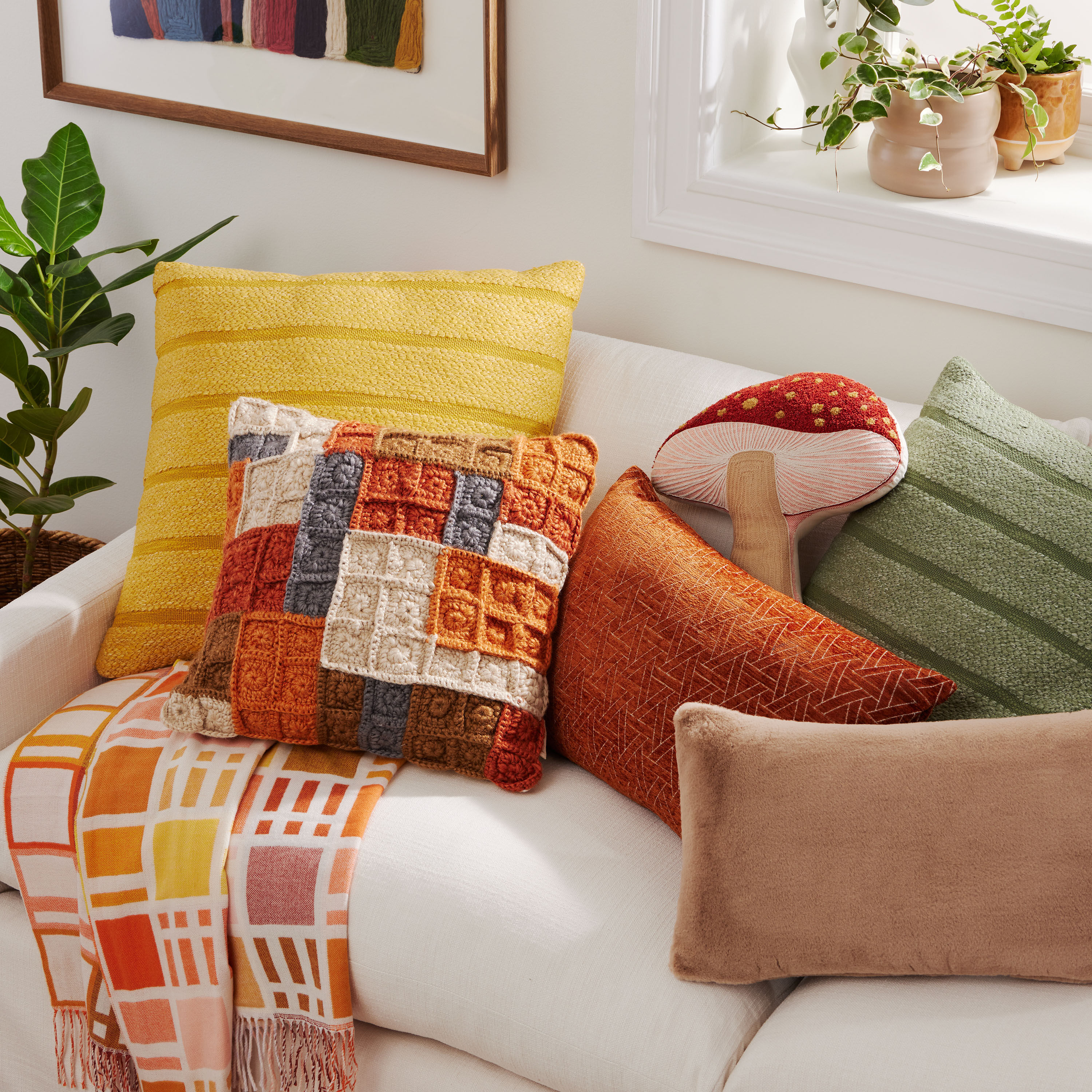 Fuzzy lumbar pillow clearance