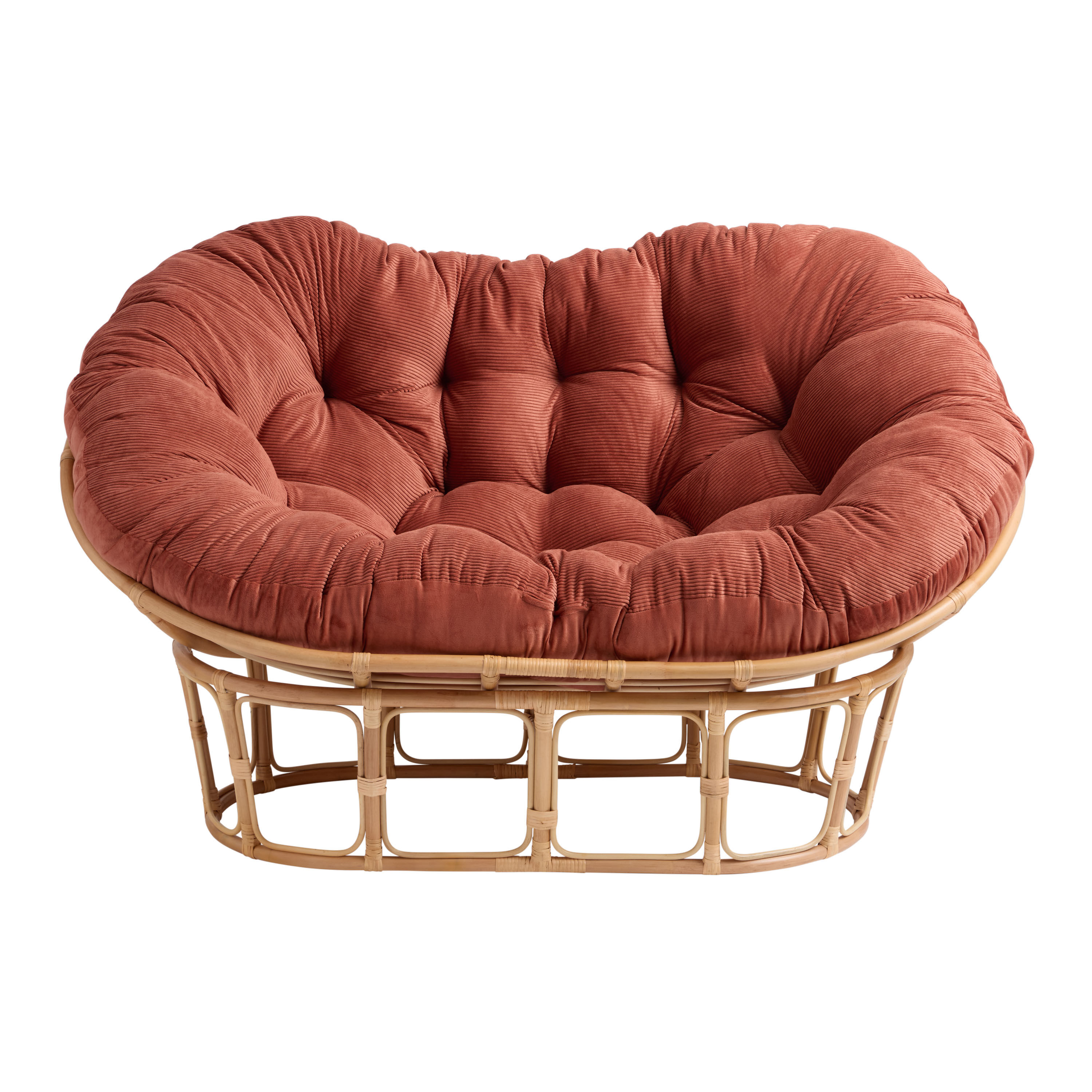 Rust Corduroy Double Papasan Chair Cushion World Market