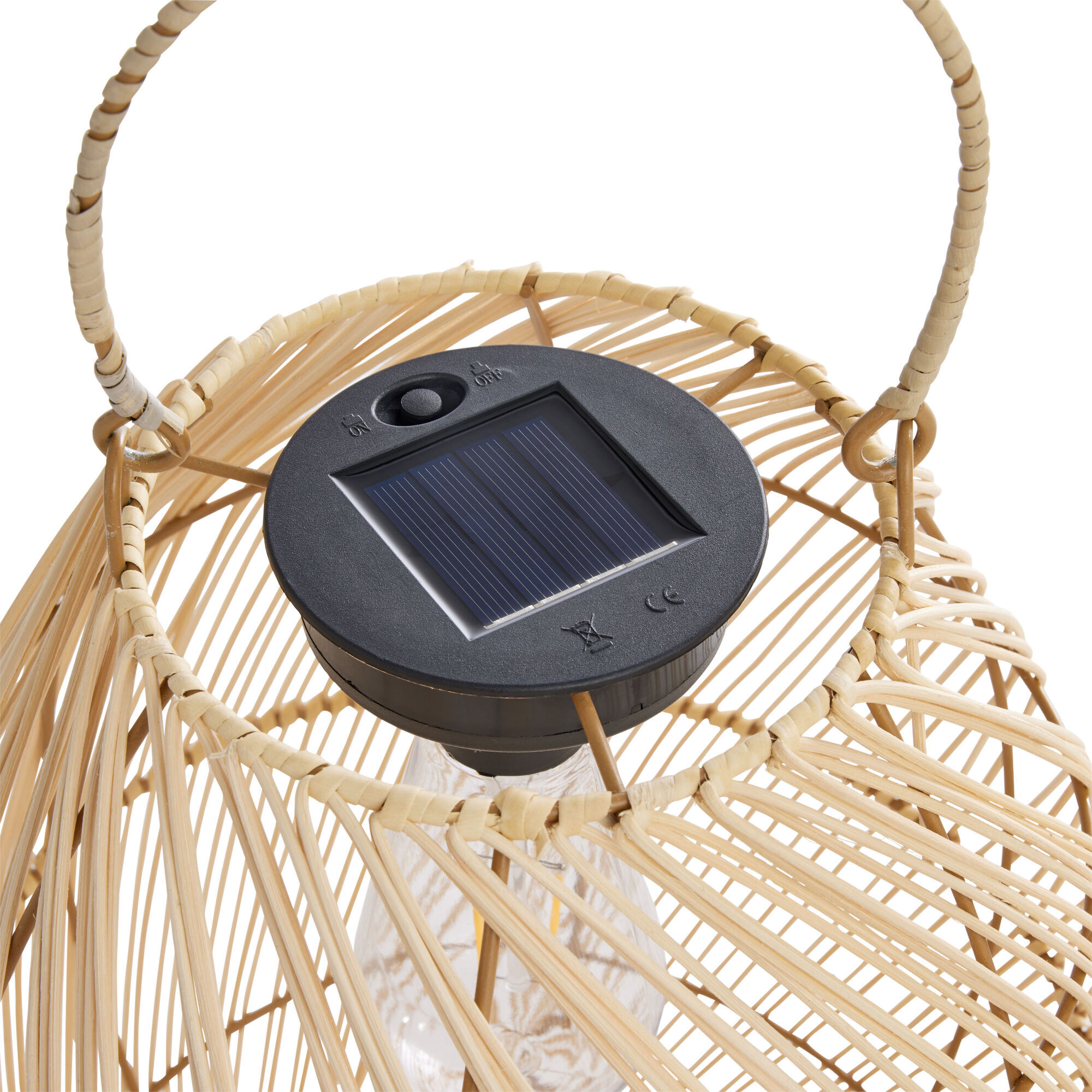 Natural Rattan Solar LED Floor Lantern by World Market