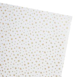 Gold Stars Kraft Wrapping Paper Roll