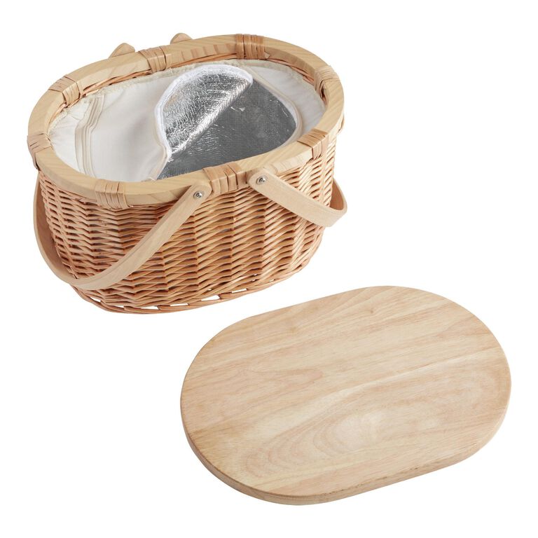 Rattan insulated picnic basket Rattan insulated picnic basket
