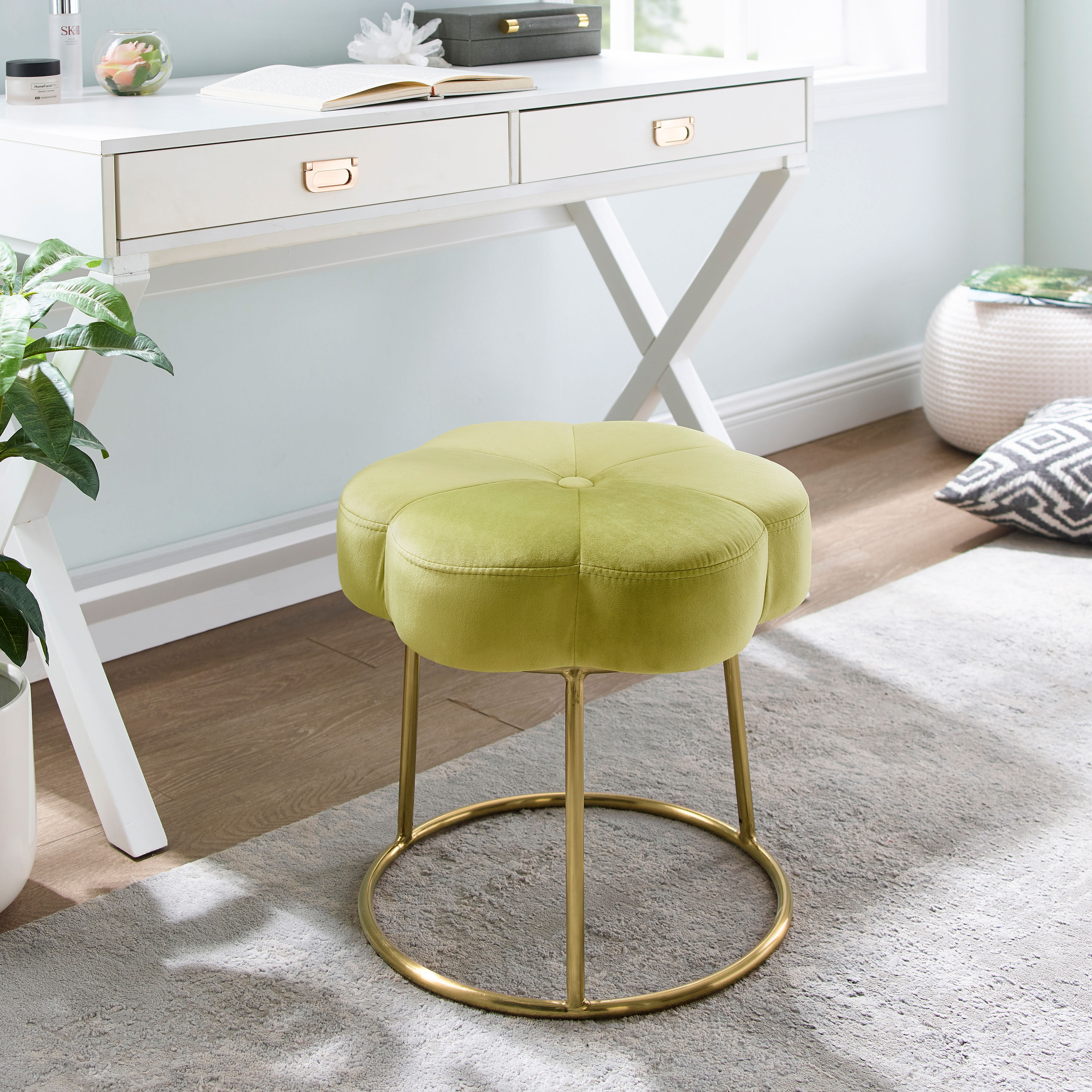 Velvet Flower Angelina Stool World Market