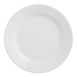 Coupe White Porcelain Wide Rim Salad Plate