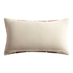 Multicolor Variegated Stripe Indoor Outdoor Lumbar Pillow