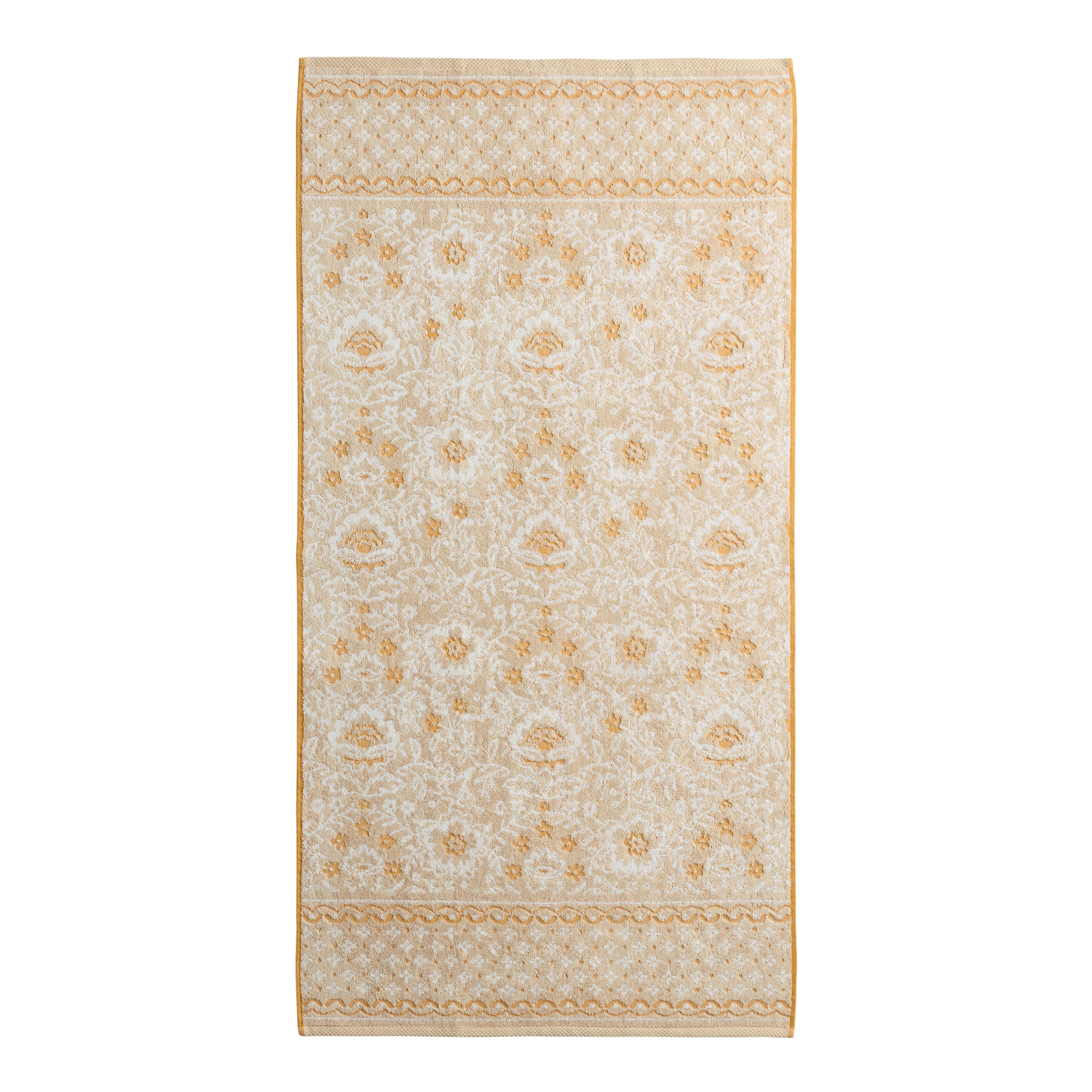 Yellow floral bath towels 2025