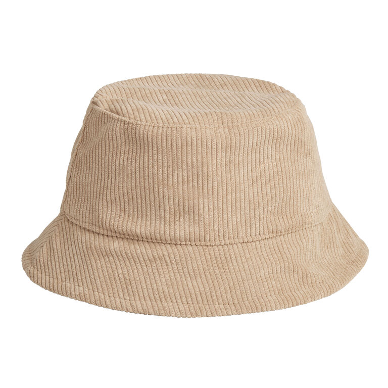 Tan Corduroy Bucket Hat - World Market