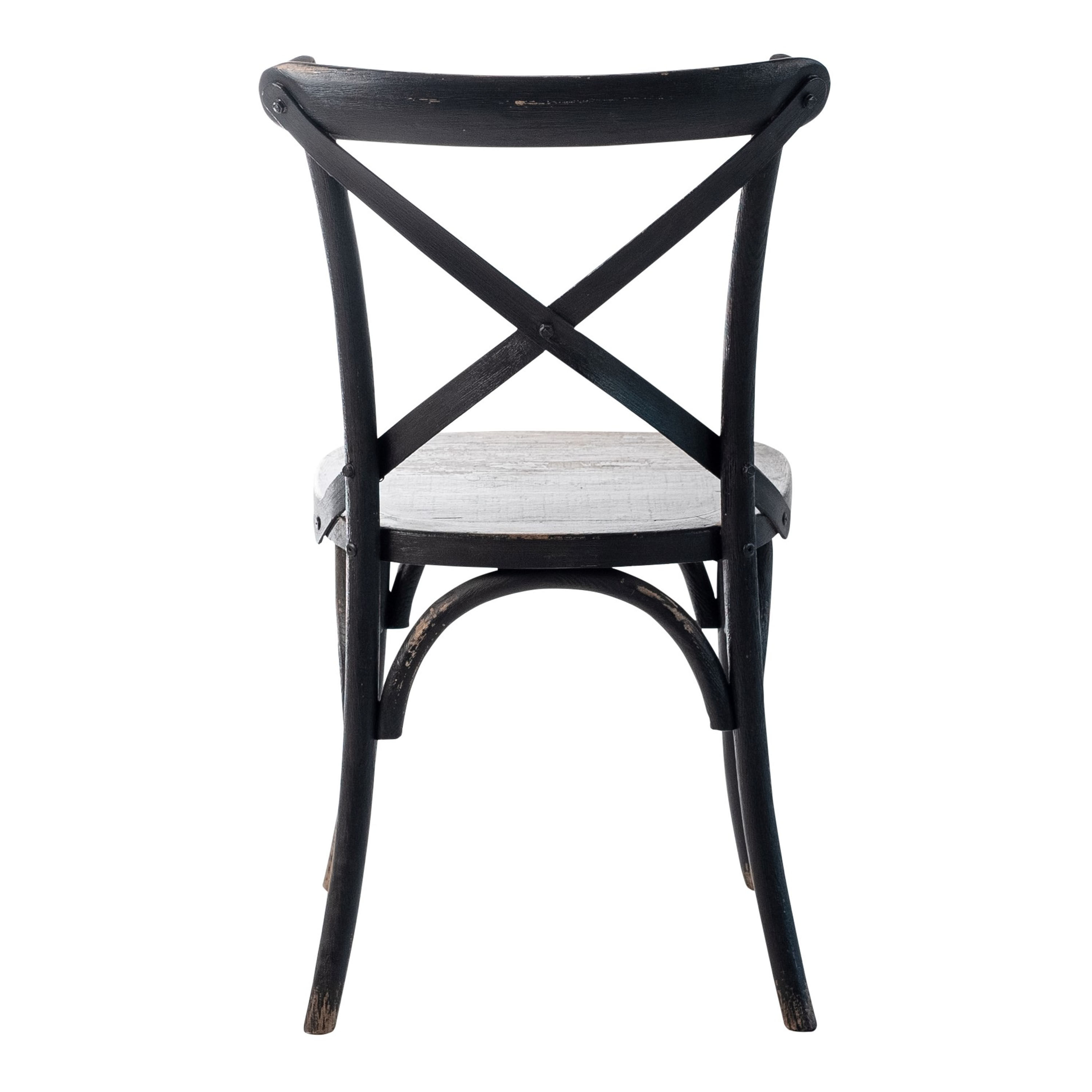 Bremen Antique Reclaimed Pine X Back Dining Chair Set of 2 World