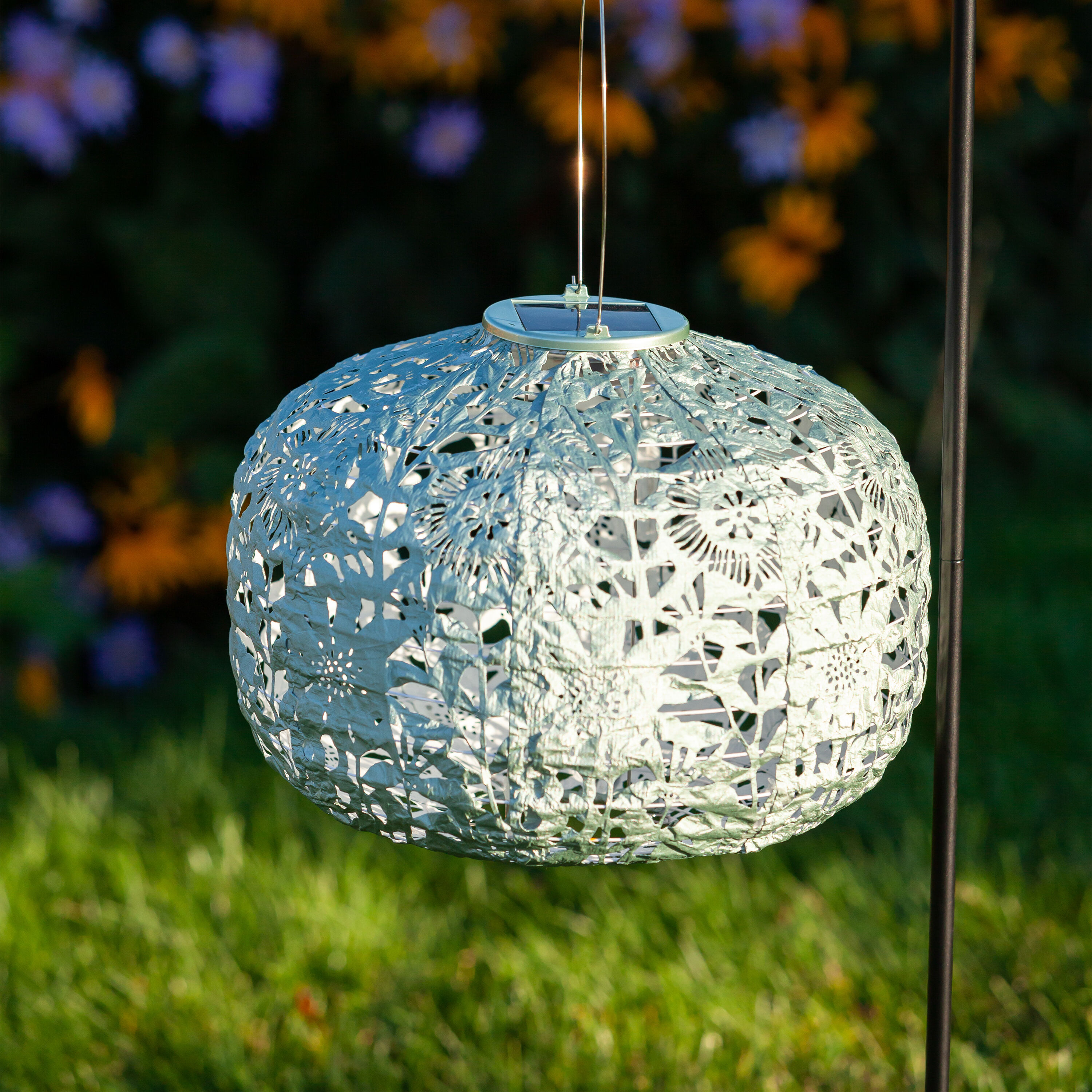 Sunflower Fabric Solar LED Lantern World Market