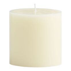 4x4 Ivory Unscented Pillar Candle