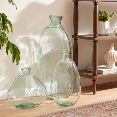 Barcelona Clear Recycled Glass Vase Barcelona Clear Recycled Glass Vase