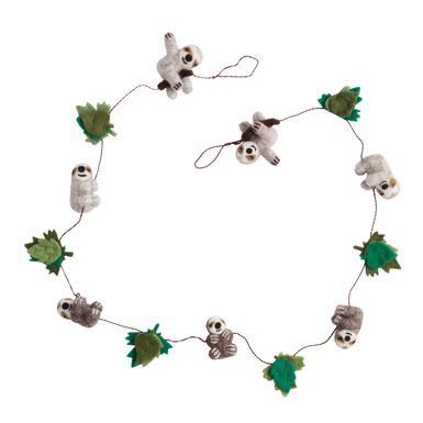 Felted Wool Sloth Garland Felted Wool Sloth Garland