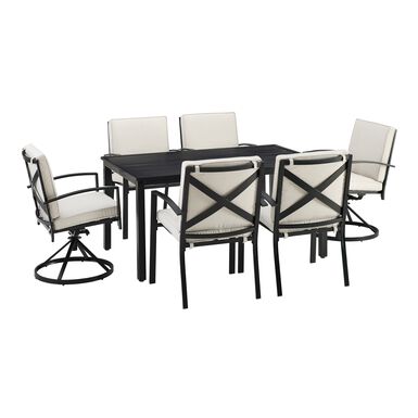 Araceli Oil Rubbed Bronze 7 Piece Outdoor Swivel Dining Set Araceli Oil Rubbed Bronze 7 Piece Outdoor Swivel Dining Set
