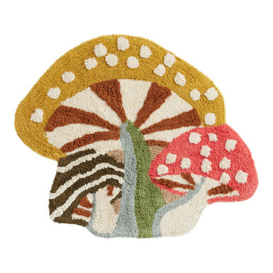 Multicolor Mushroom Shaped Bath Mat Multicolor Mushroom Shaped Bath Mat