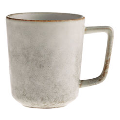 Vita Ivory And Brown Reactive Glaze Ceramic Mug
