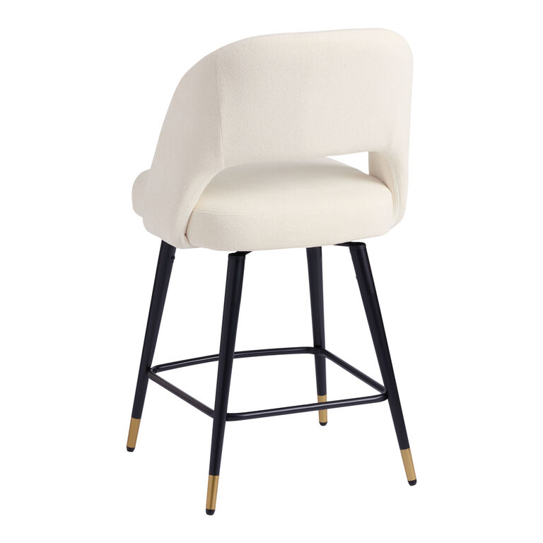 Donelly Cutout Back Upholstered Swivel Counter Stool Set of 2 image number 4