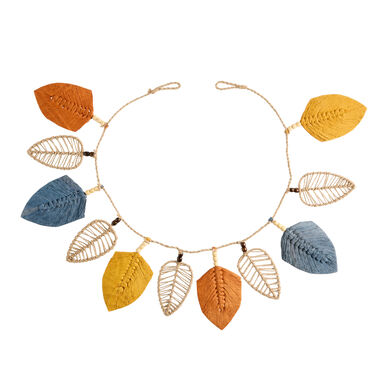Wood and Fabric Fall Leaf Garland Wood and Fabric Fall Leaf Garland
