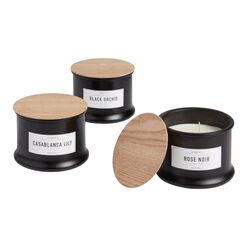 Matte Black Glass 2 Wick Scented Candle Collection