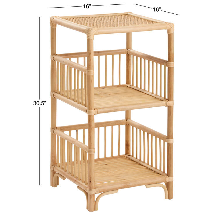 Shelton Natural Rattan Storage Shelf image number 5