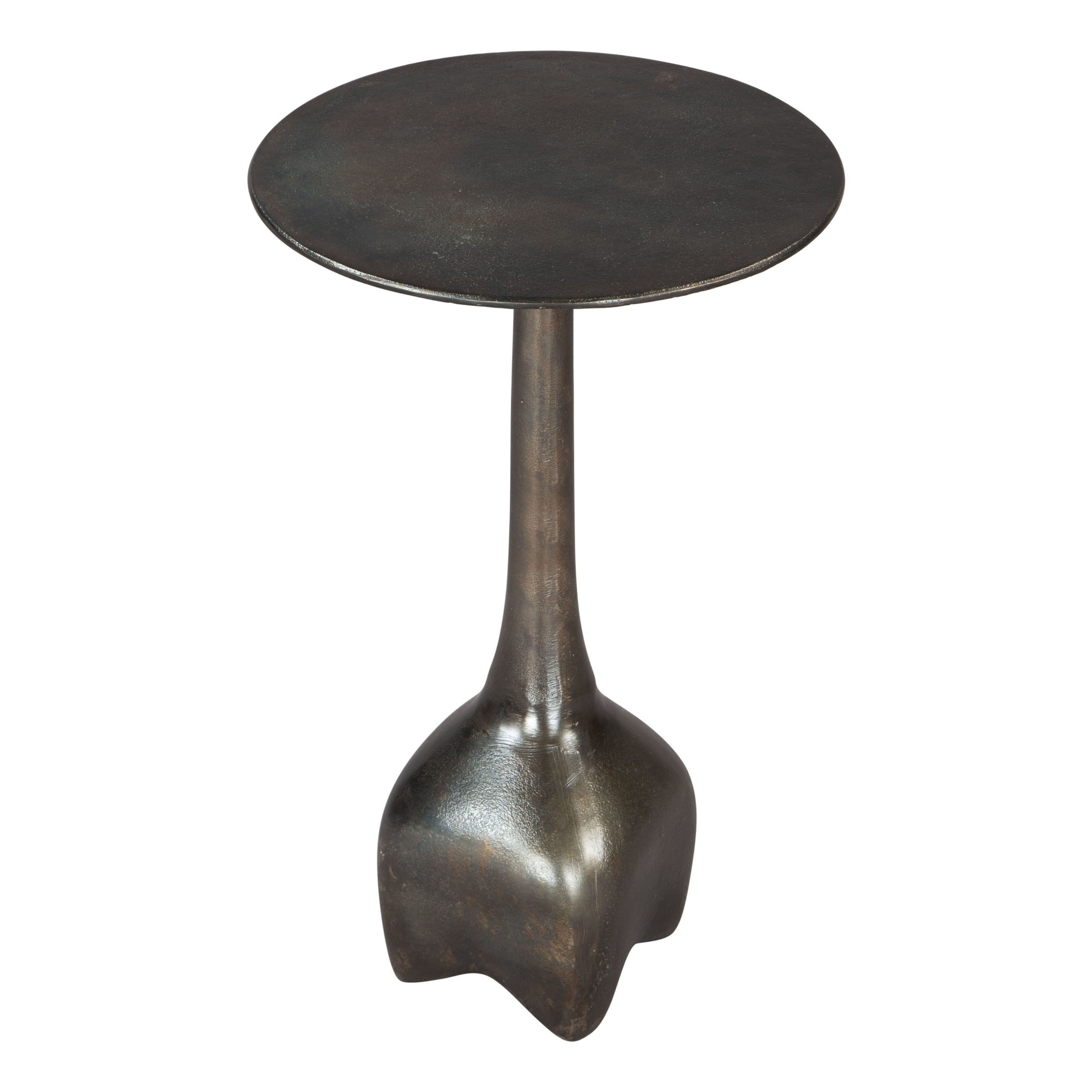 Alfreda Round Charcoal Cast Aluminum End Table image number 3