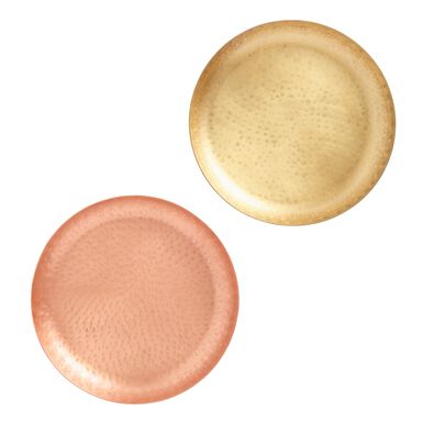 Hammered Metal Pillar Candle Plates Set Of 2 Hammered Metal Pillar Candle Plates Set Of 2