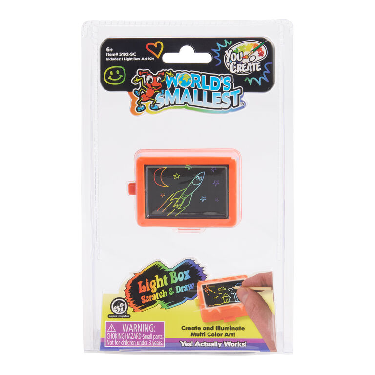 World's Smallest Light Box Scratch & Draw Light Up Toy image number 1