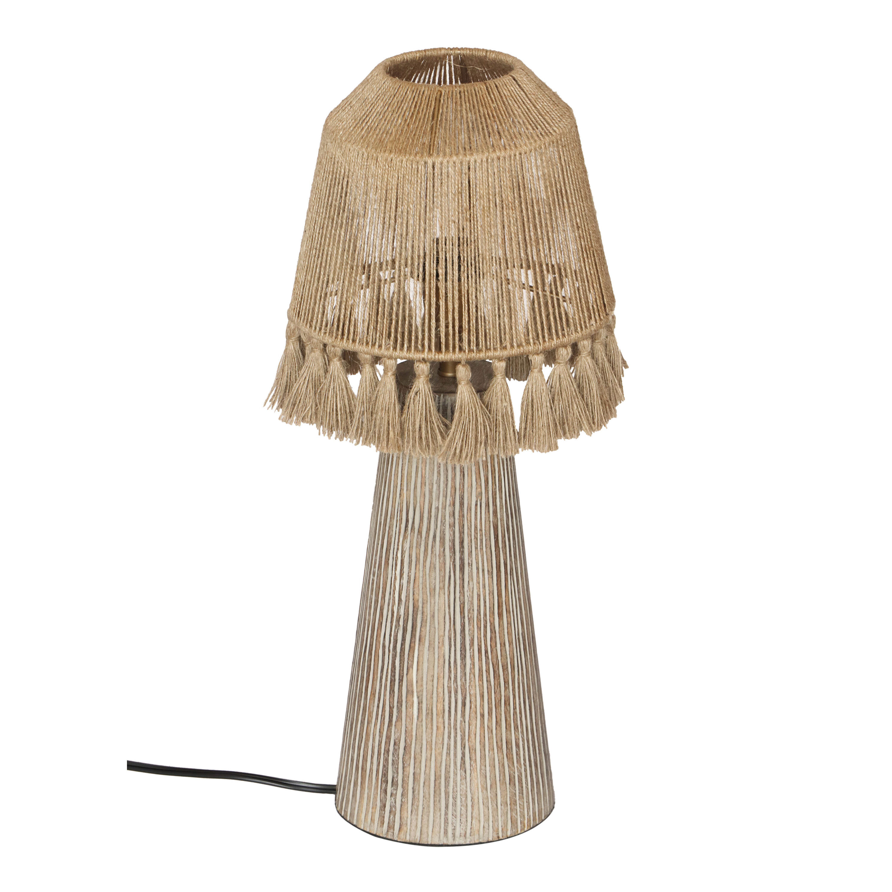 Ariana Wood And Jute Tassel Table Lamp image number 2