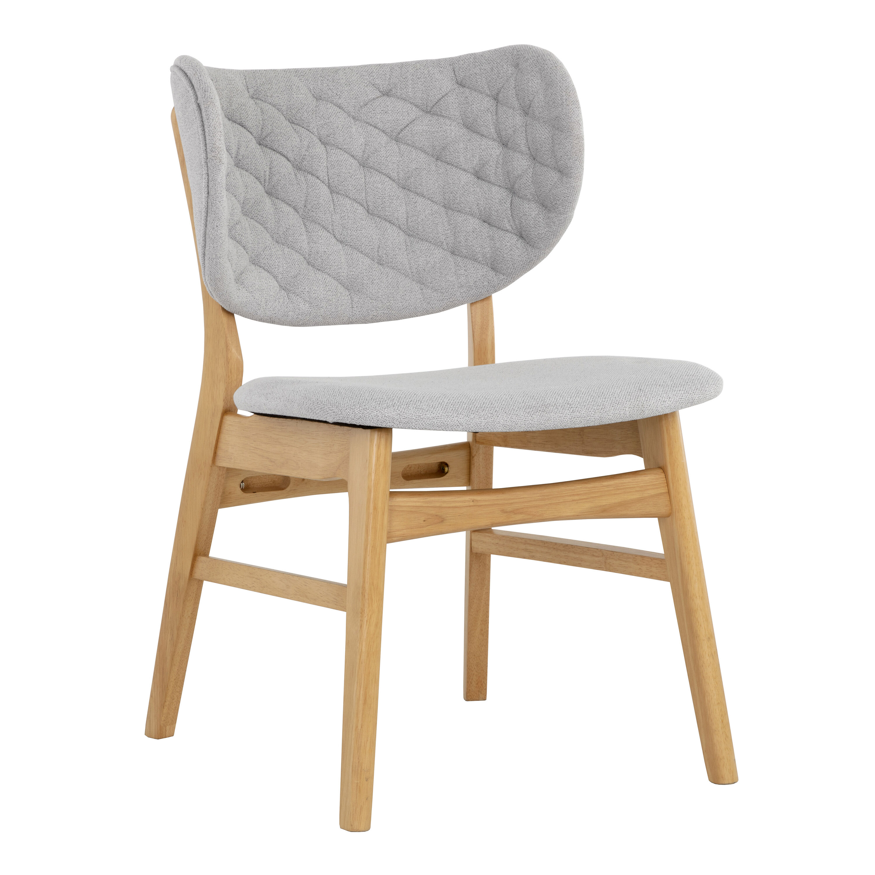 Grey leather dining top chairs with oak legs