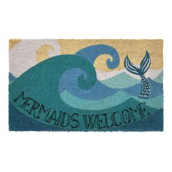 Blue Mermaid Sighting Coir Doormat