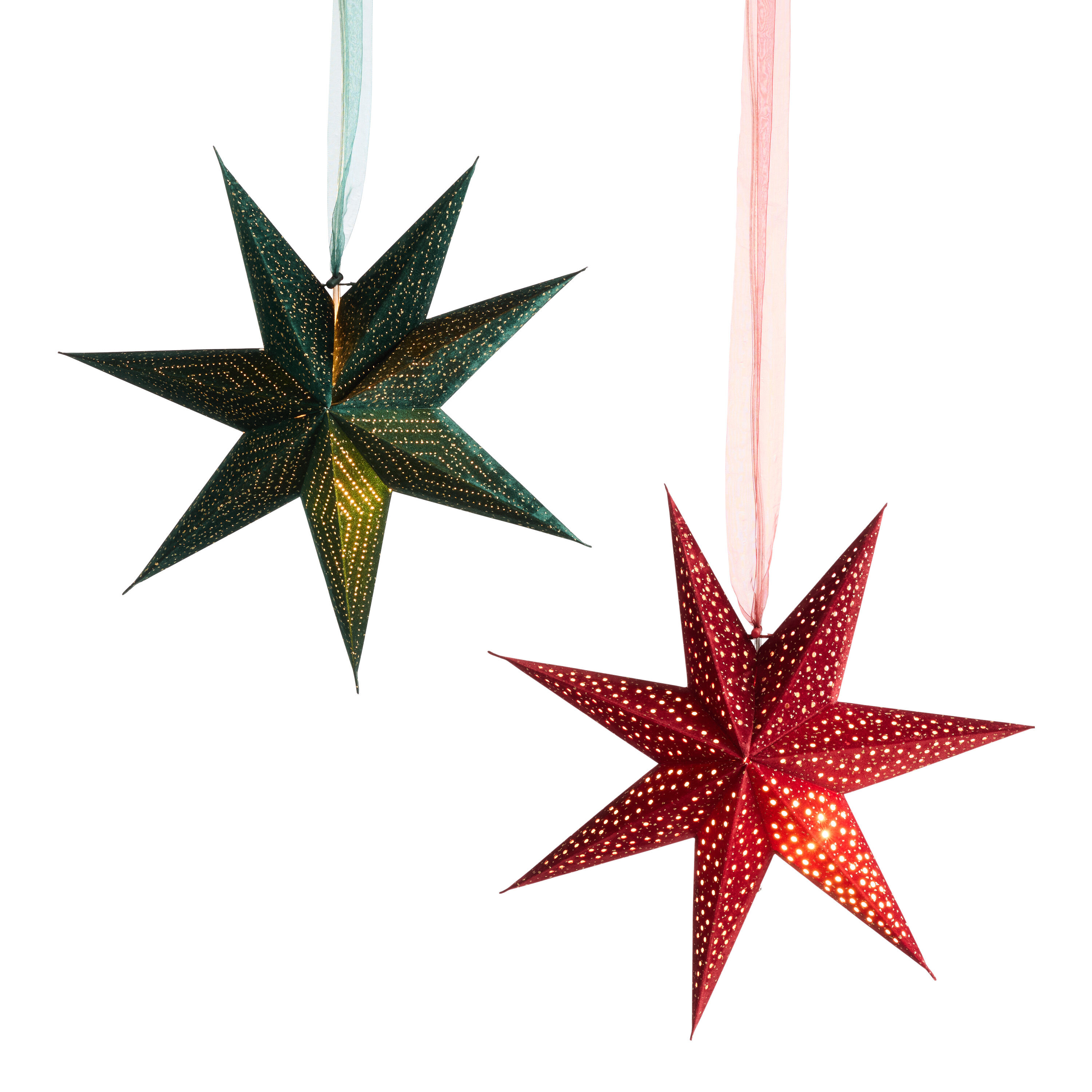 Velvet Paper Star Hanging Decor World Market