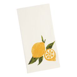 White and Yellow Lemon Kitchen Towel