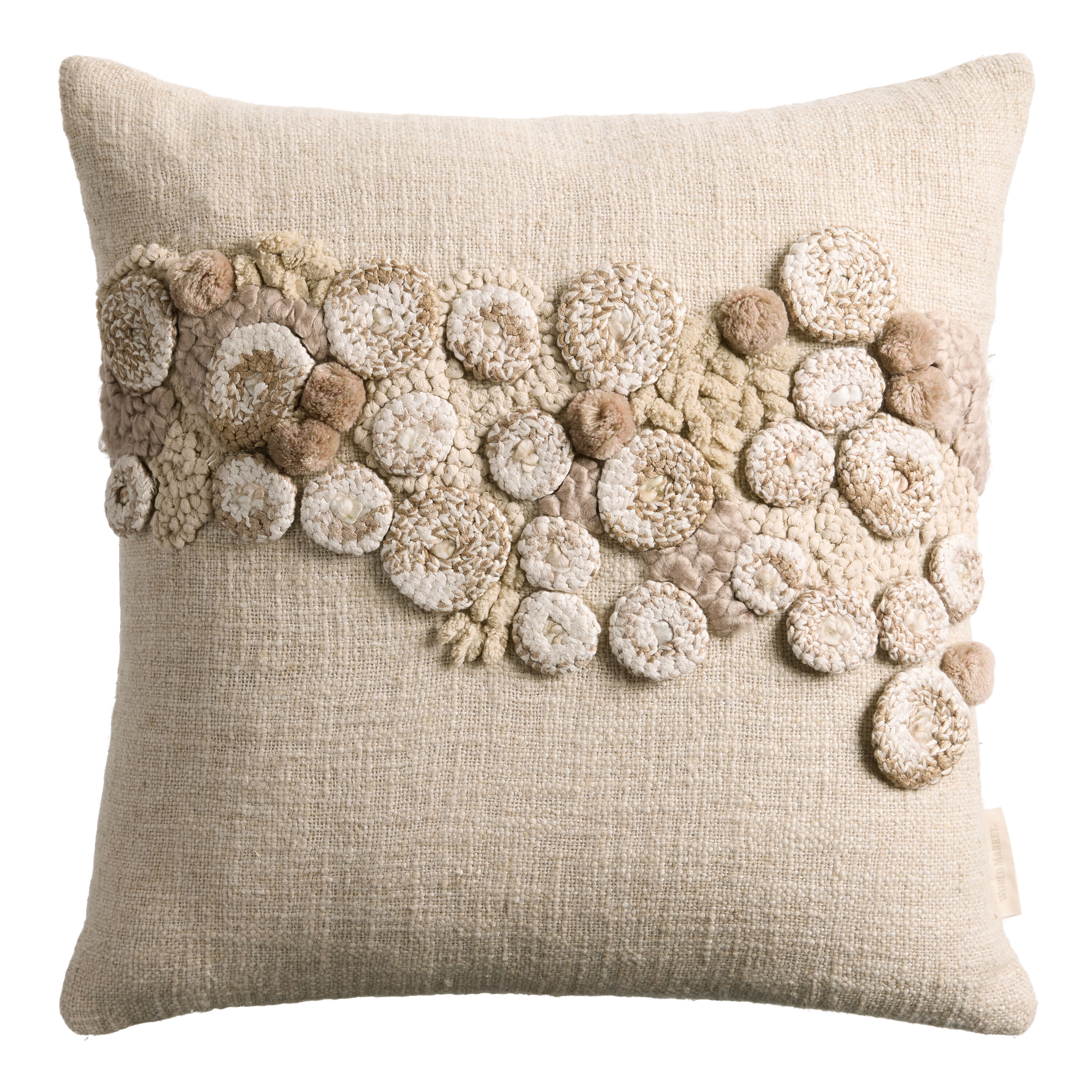Oatmeal throw pillow clearance