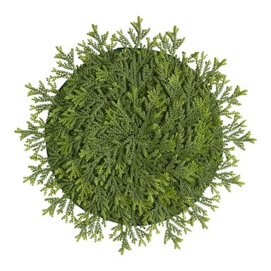 Round Green Faux Pine Placemat Round Green Faux Pine Placemat