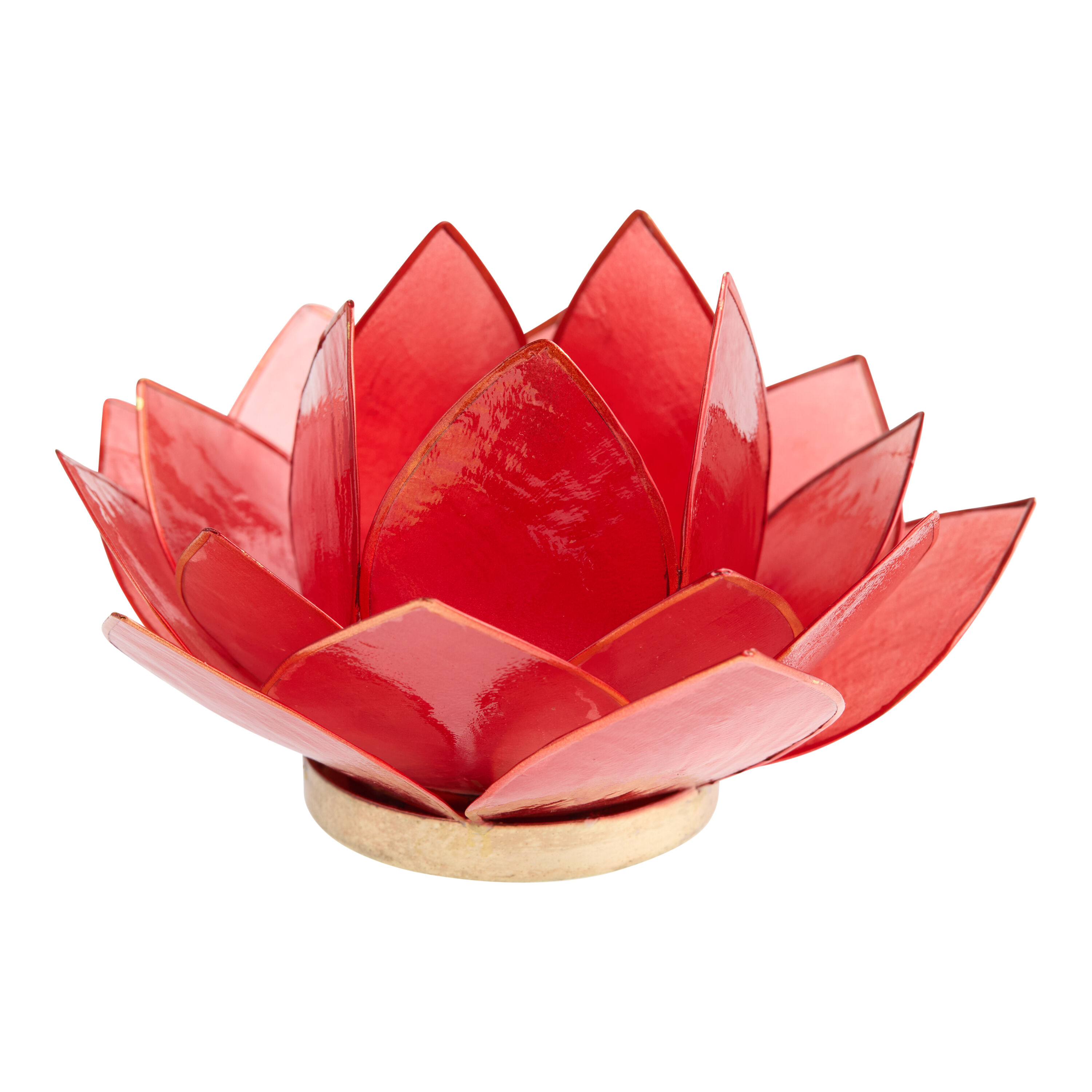 Capiz 20 Petal Lotus Tealight Candle Holder