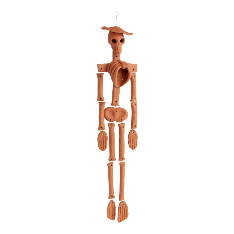 CRAFT Los Muertos Terracotta Skeleton Hanging Decor image number 1