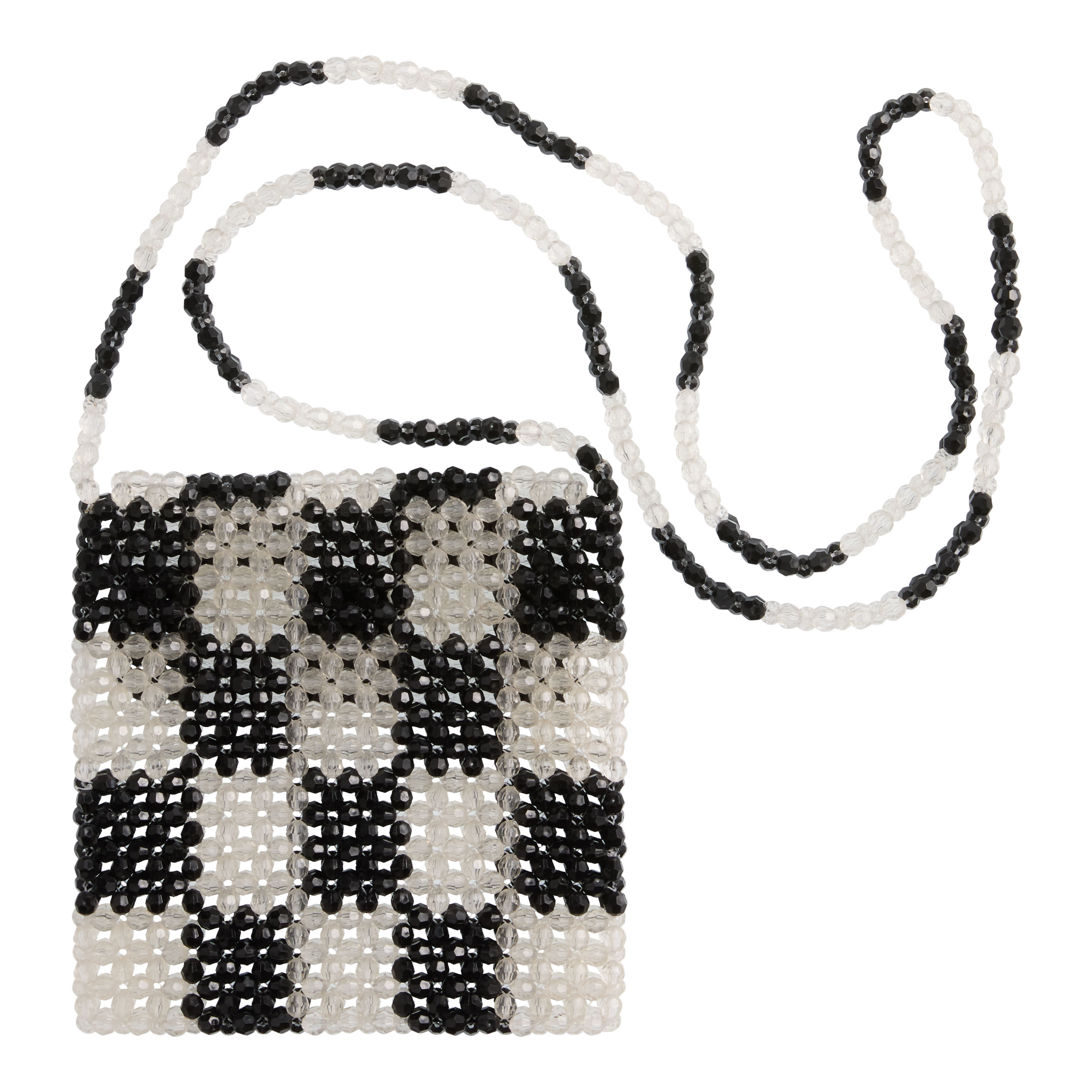 Black beaded crossbody bag discount